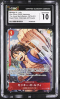 CGC 10 GEM MINT Japanese One Piece 2025 Monkey Luffy OP14-013 Parallel The Azure